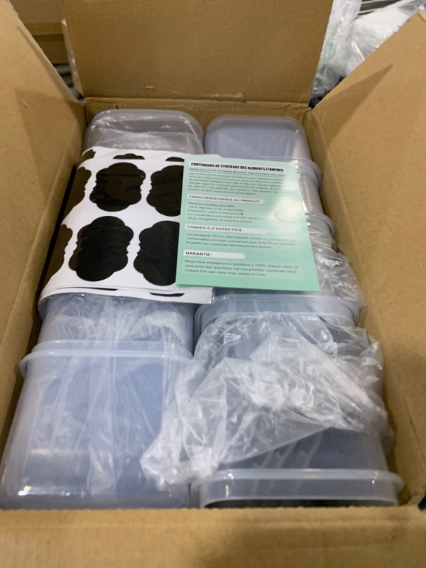 Photo 1 of Airtight Plastic Food Storage Containers with Lids, 24 PCS Plastic Storage Containers with Lids Kitchen Canisters, Organizadores De Cocina for Dry Food, Flour and Sugar,Include 30 Labels and 5 Spoons