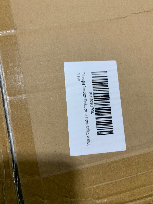 Photo 1 of Tribesigns Computer Desk, 63 inch Large Office Desk Computer Table Study Writing Desk Workstation for Home Office, Walnut