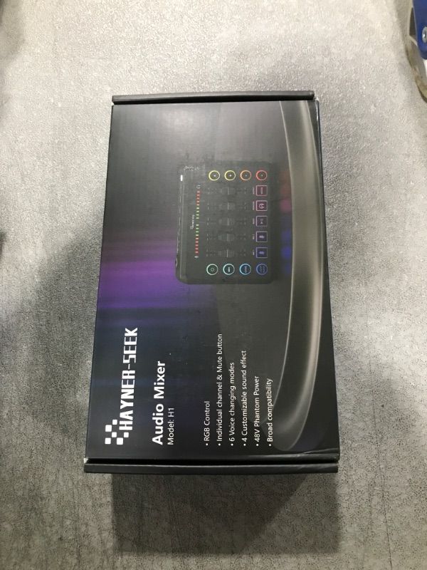 Photo 1 of Gaming Audio Mixer, Streaming XLR Audio Interface, Individual Channel, Noise Reduction, Mute Button, RGB Light, 48V Phantom Power for Podcast/Recording/YouTube
