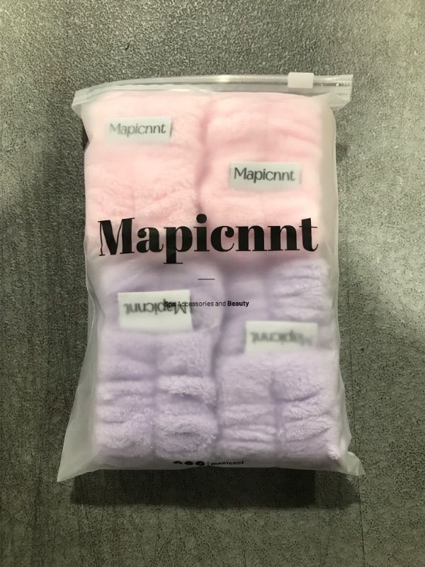 Photo 2 of MAPICNNT Wrist Towels for Washing Face, Face Washing Wristbands, Wrist Bands for Washing Face, Spa Wristbands For Washing Face, Arm Bands for Washing Face, Skincare Wristbands (4-Pcs Pink Purple)