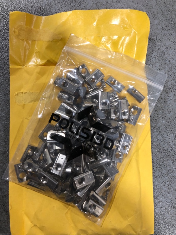 Photo 2 of 100-Pack 2020 2040 2060 Roll in Spring Loaded T Nut M5 for 20x20 20 Series Aluminum Extrusions 6mm Slot Aluminum Profile Accessories (m5)