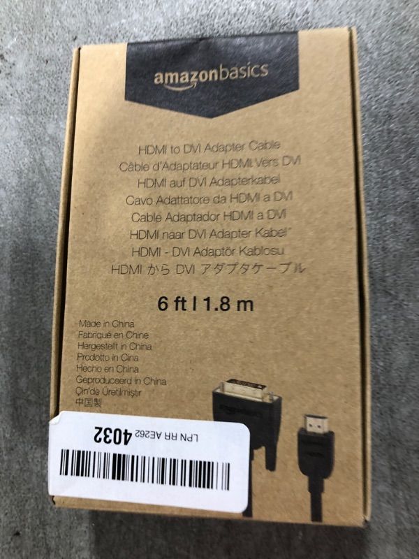 Photo 2 of AmazonBasics HDMI Input to DVI Output Adapter Cable - 6 Feet