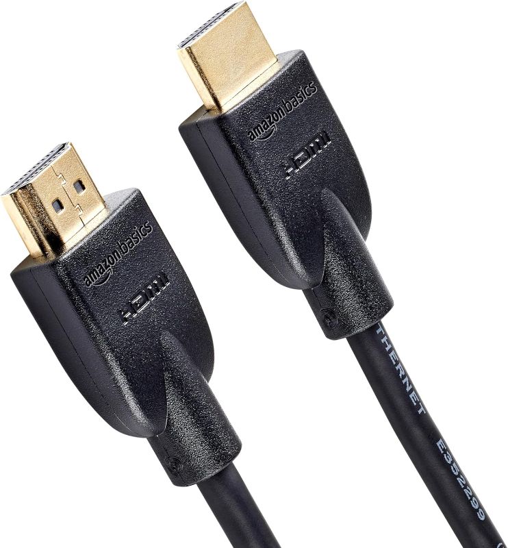 Photo 1 of Amazon Basics High-Speed 4K Ultra HD HDMI 2.0 Cable/Cord, 6 ft / 1.8m, 18 Gbps, 60 Hz, 2160p, 48 bit, Male-to-Male, Ethernet Ready, 3D, Black
