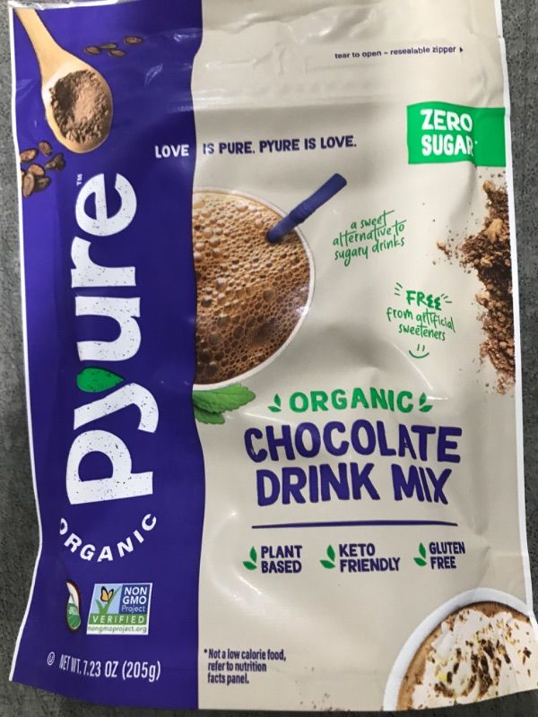 Photo 2 of Pyure Organic Chocolate Drink Mix, Keto, 0 Sugar, 7.23 oz (205 g)