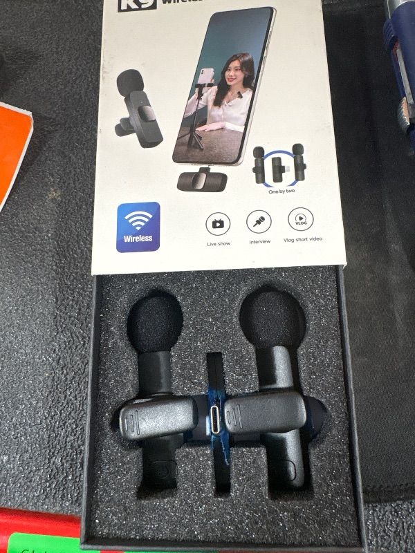 Photo 2 of Osldims 3 in1 Wireless Lavalier Microphones 2 Pack,Plug-Play Professional Noise Reduction Recording Clip Mic for Creator Interview YouTube TikTok Vlog, Mini Microphone for iPhone USB C Equipment