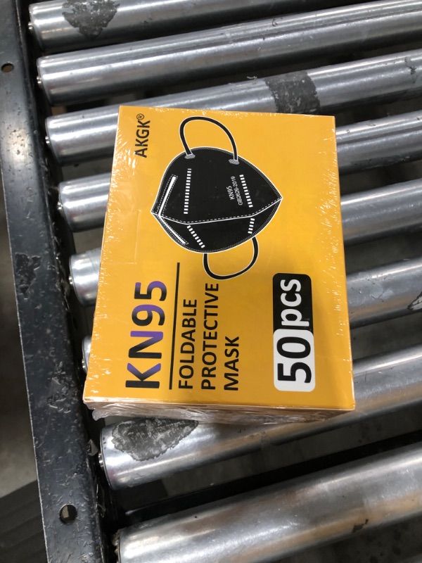 Photo 1 of akgk KN95 Face Mask 50 PCS, Breathable Protection Masks, Individually Wrapped, 5-Ply KN95 Black Masks, Cup Dust Safety Masks
