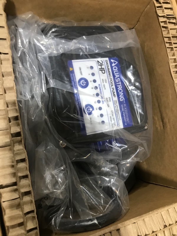 Photo 1 of AQUASTRONG 2 HP In/Above Ground Pool Pump with Timer, 115V, 8917GPH,High Flow, Powerful Self Primming Swimming Pool Pumps with Filter Basket

