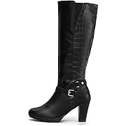 Photo 1 of mysoft Women's Knee High Boots Chunky Heel Boots with Zipper 8 