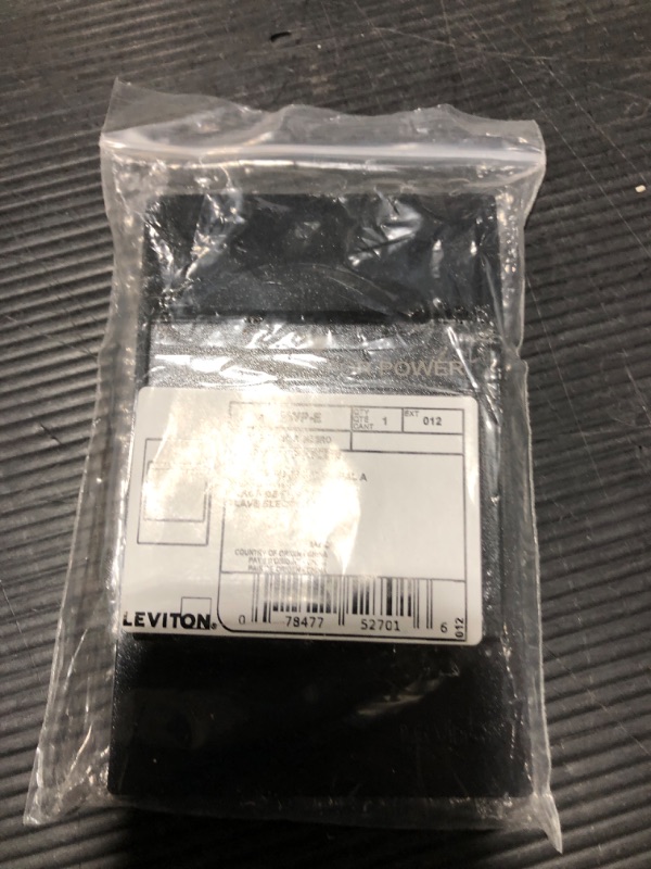 Photo 1 of Leviton HKSWP-E Hospitality Key Card Switch Faceplate, Ebony