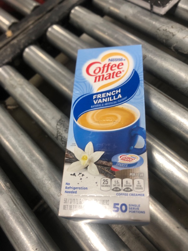 Photo 2 of Coffee mate Liquid Coffee Creamer, French Vanilla, 0.38 oz Mini Cups, 50/Box best by dec 2024