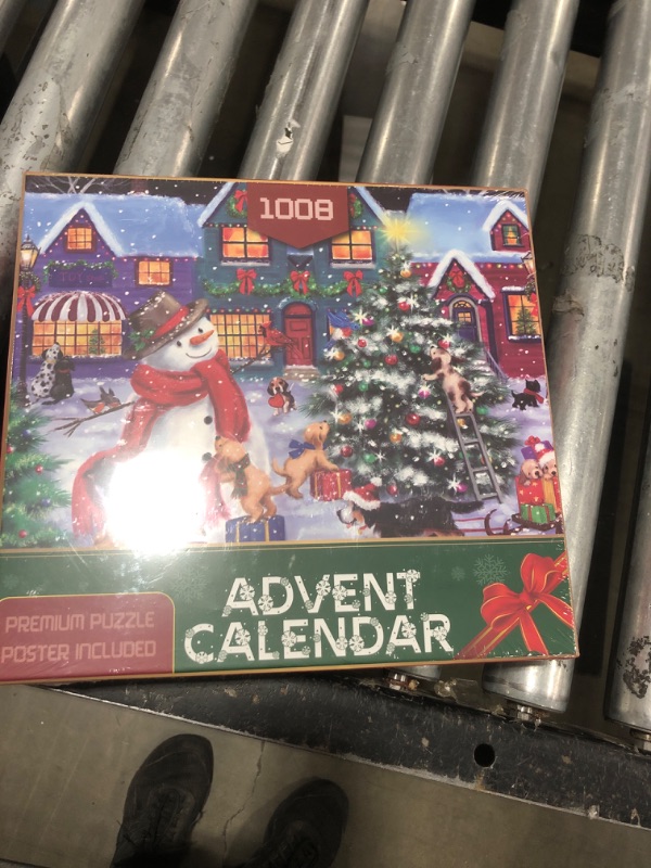 Photo 2 of Advent Calendar Snowman Puzzle 2024 - Christmas Calendar Countdown Snowman Jigsaw Puzzle Advent Calendar Christmas Tree Puzzle 24 Day Countdown Christmas New Year's Gift for Boys and Girls