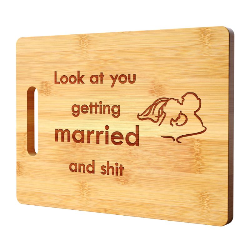 Photo 1 of Funny Personalized Wedding gift,Adult Humor Dirty Wedding Congratulations, Look at You Getting Married and Shit, Bride Gifts Wedding Gifts for Couple Love for Newlyweds