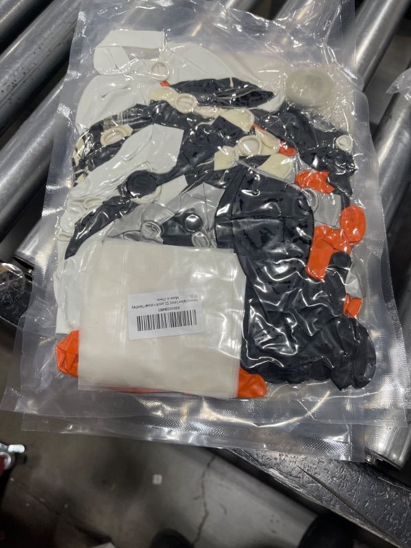 Photo 1 of Halloween Balloon Garland, 120pcs Black Orange Balloons and Black Agate Balloons for Halloween Theme Party