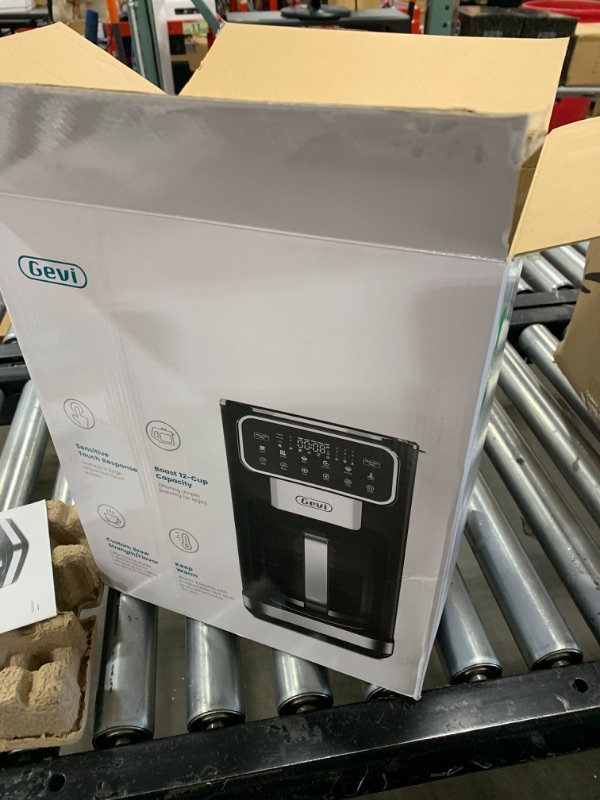 Photo 1 of Gevi 12 Cup Programmable Drip Coffee Maker with Touch Screen, Fast and Strong Brew, Auto Shut-Off, 4-Hour Keep Warm Plate, Iced Coffee Option, Anti-Drip System, Permanent Filter