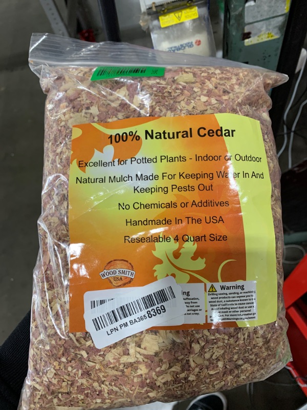 Photo 2 of 100% Natural Cedar Shavings | Mulch | Great for Outdoors or Indoor Potted Plants | Dog Bedding (4 Quart)