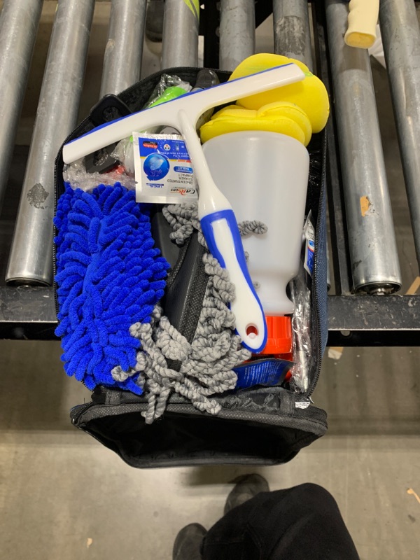 Photo 1 of AUTODECO 33Pcs Car Wash Detailing Kit Cleaning Kits with Foam Gun Sprayer Brush Large Wash Mitt Towels Complete Interior Exterior Car Washing Supply Set Blue