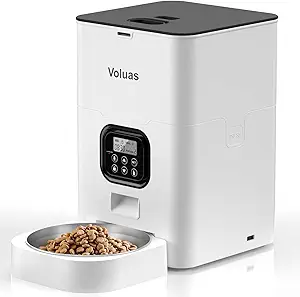 Photo 1 of Automatic Cat Feeder 5L - Timed Pet Feeder for Cats and Dogs with Dry Cat Food Dispenser, Dog and Cat Food Storage Container, Programmable Control 1-6 Meals Pet Day, 10s Voice, Safety Lock
