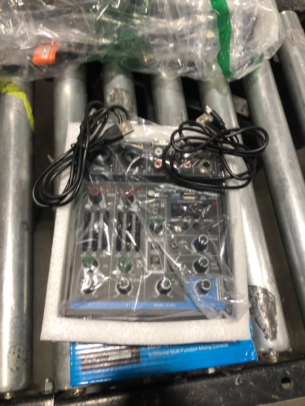 4 Channel USB Interface Mixer, DJ Sound Controller Mini Mixer