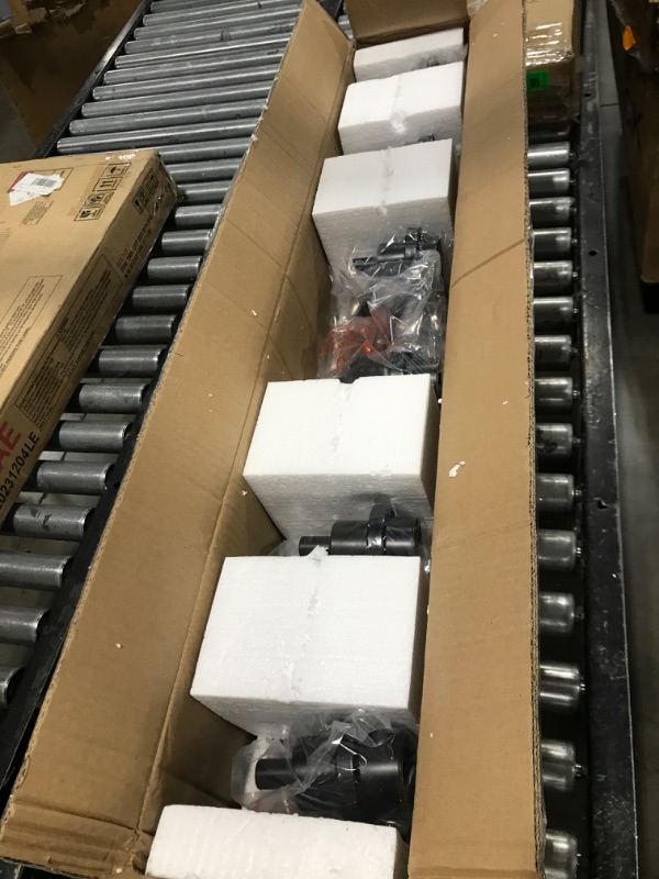 Photo 1 of LOUSACE 6 Light Bathroom Vanity Light, Matte Black Bathroom Light Fixtures Over Mirror, Modern Bathroom Lighting with Clear Glass Shade, Black Farmhouse Wall Sconces Lighting Fixture for Bathroom