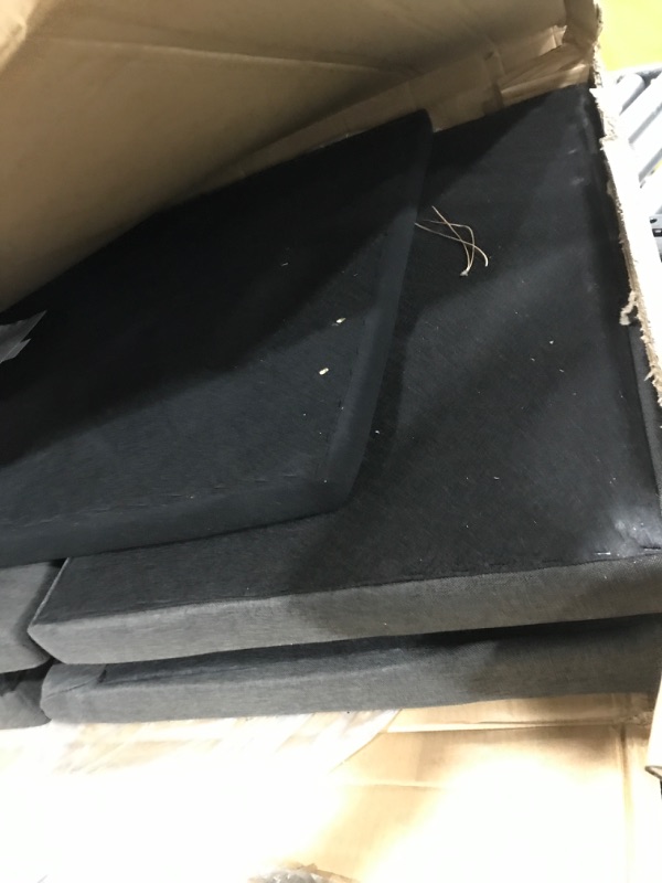 Photo 1 of Sweetcrispy Comfortable Futon Sofa Bed, Convertible Adjustable Sofa Bed Couch, Memory Foam Loveseat for Efficient Home and Office Use, Grey