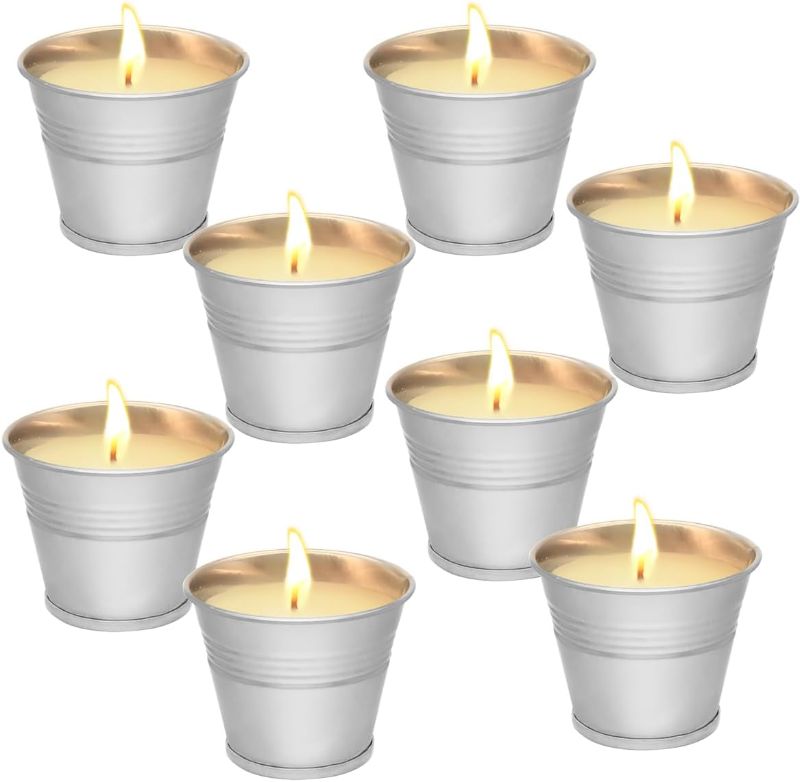 Photo 1 of 8 Pack Citronella Candles - Garden Citronella Scented Candles Outdoors, 120-180 Hours Burning, Natural Soy Wax, Portable Jar Candle Gift Sets for Home Patio Yard Indoors, Balcony, Camping
