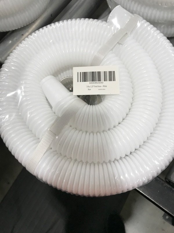 Photo 2 of 3 Pcs 1.25" Pool Hose, 59" Long Accessory Pool Pump Replacement Hoses, Compatible with All Above Ground Pool Filter Pumps that Use 1 1/4 Diameter Hoses 