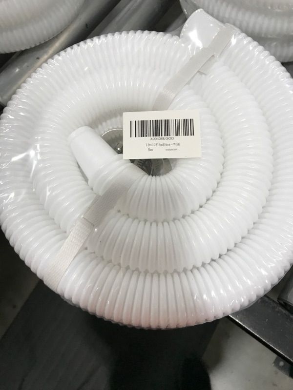 Photo 2 of 3 Pcs 1.25" Pool Hose, 59" Long Accessory Pool Pump Replacement Hoses, Compatible with All Above Ground Pool Filter Pumps that Use 1 1/4 Diameter Hoses