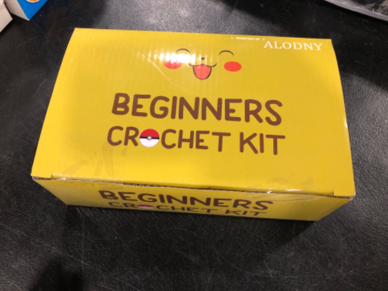 Photo 3 of ALODNY Crochet Kit for Beginners,Beginner Crochet Kit for Adults,Knitting Kits Hooks Yarn Set with Step-by-Step Video Tutorials (Yellow)