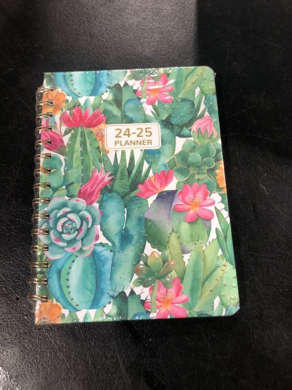 Photo 2 of 2024-2025 Planner - JUL 2024 - JUN 2025, 2024-2025 Planner Weekly and Monthly with Tabs, 6.4" x 8.5", Hardcover Planner with Back Pocket + Thick Paper + Twin-Wire Binding - Cactus