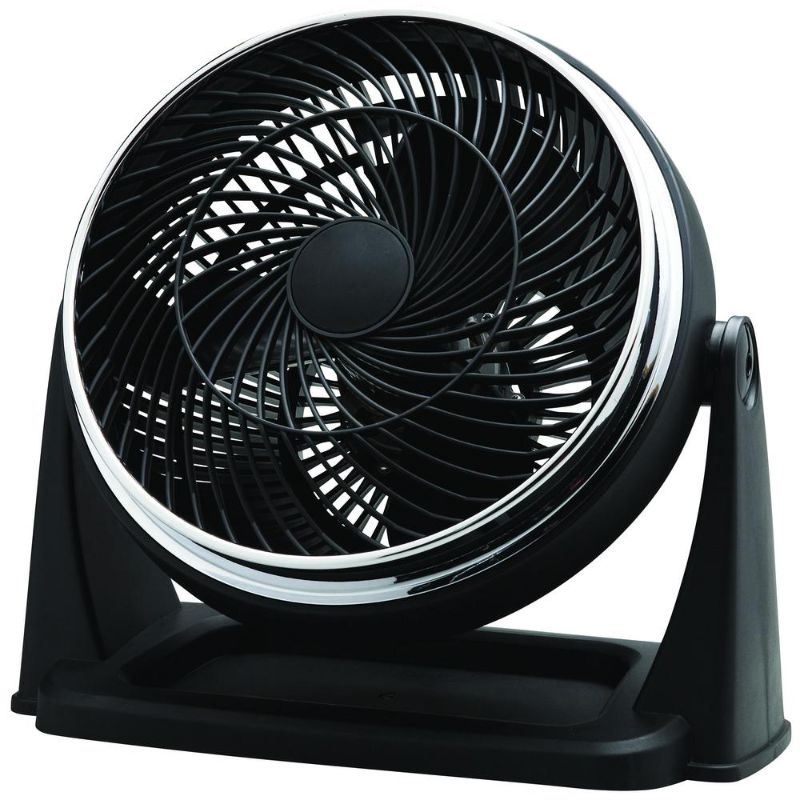 Photo 1 of 11 in. 3 Speed Portable Desk Fan in Black