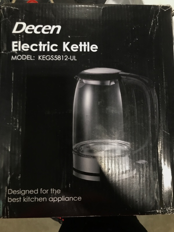 Photo 2 of Dezin Electric Kettle, BPA-Free 2L Electric Water Heater, Glass Electric Tea Kettle, 304 Stainless Steel Hot Water Kettle Warmer with Fast Boil, Auto Shut-Off & Boil Dry Protection, for Coffee, Tea
