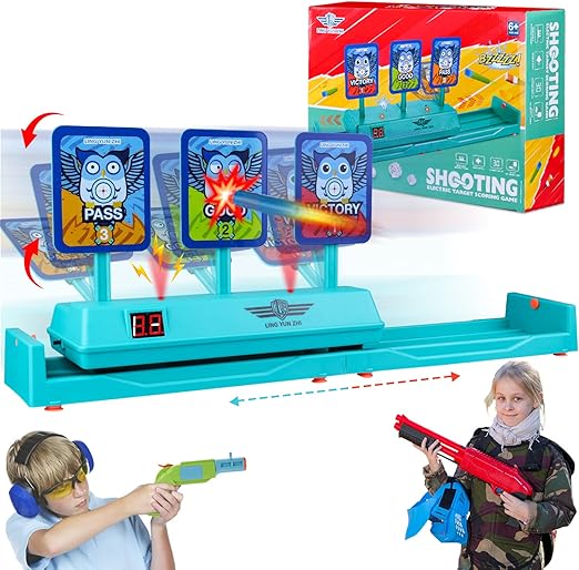 Photo 1 of Electronic Shooting Target for Nerf Guns, Running Shooting Digital Target for Nerf Guns, Electronic Scoring Auto Reset Light Sound Effect Shooting Target for Nerf Guns Series, Ideal Gift Toy for Kids
