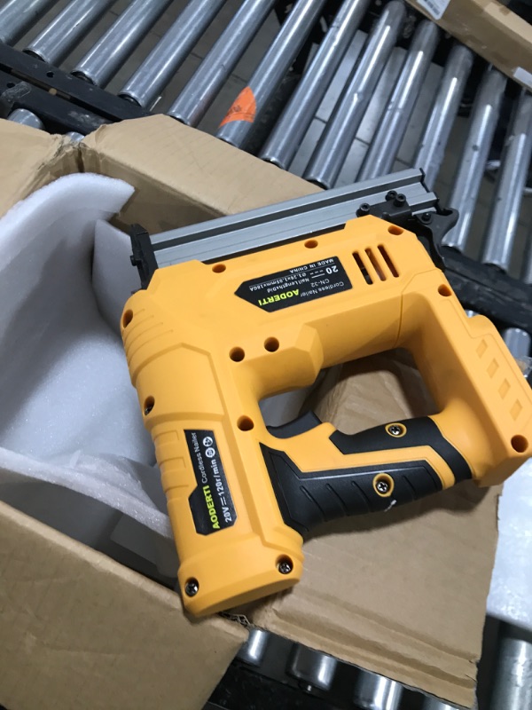 Photo 2 of Cordless Nail Gun for DEWALT 20V MAX Battery, 18GA 5/8 to 1-1/4 Inch, 2 in 1 Brad Nailers, Brushless Motor, 2 Mode, Lightweight and Ergonomic for Home Improvement, DIY and Wood Workpieces (Tool Only)