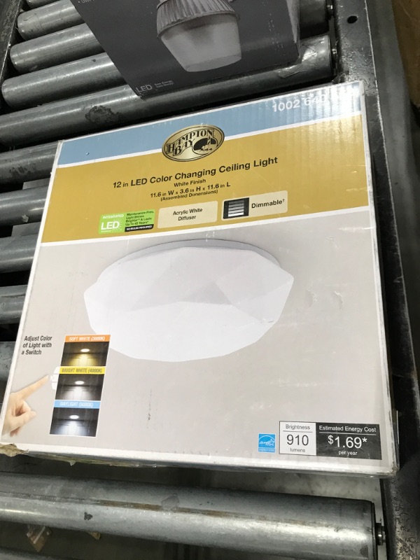 Photo 3 of Hampton Bay 12 in. Diamond Design 3000K 4000K 5000K Selectable LED Flush Mount Ceiling Light