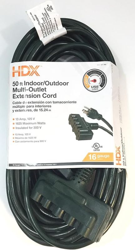 Photo 1 of HDX 50 ft Light Duty Extension Cord
