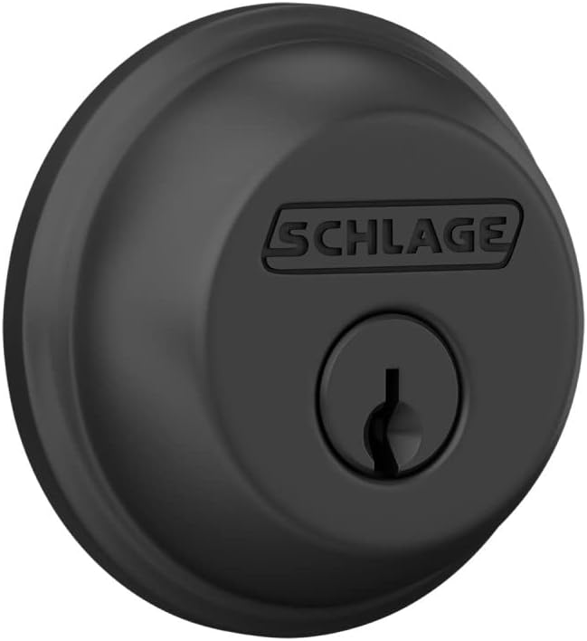 Photo 1 of Schlage B60 N 622 Deadbolt, Keyed 1 Side, Highest Residential Security, Matte Black
