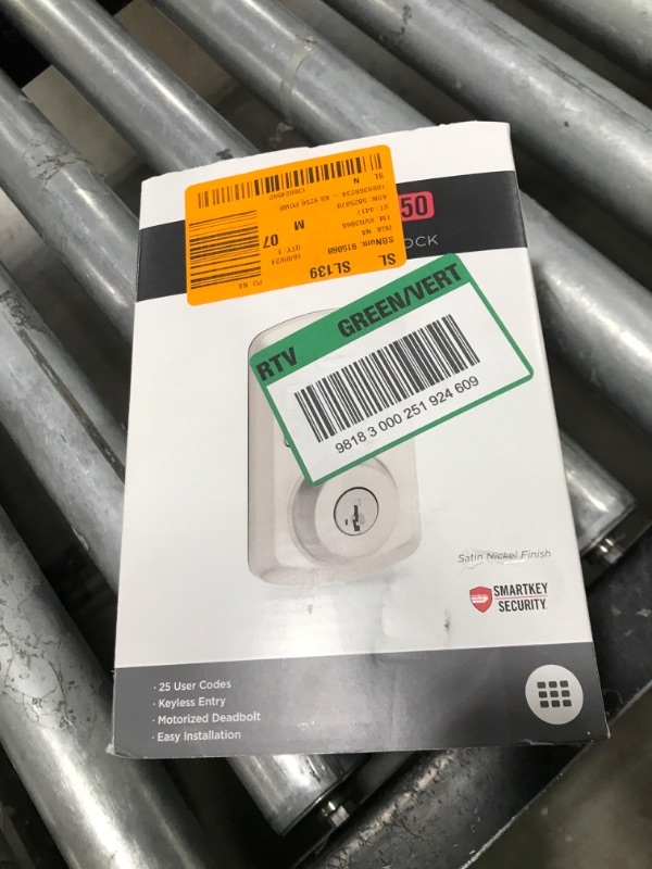 Photo 2 of Kwikset 9250TRS-15S Transitional Powerbolt 2 Electronic SmartCode Deadbolt SmartKey with RCAL Latch and RCS Strike Satin Nickel Finish