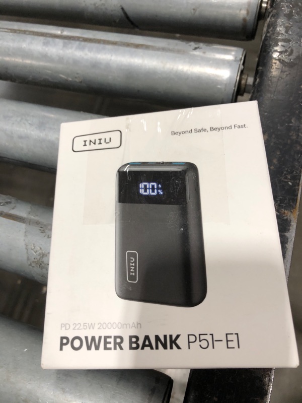 Photo 3 of INIU Portable Charger, 22.5W PD3.0 QC4.0 Fast Charging LED Display 20000mAh Power Bank, 3 Outputs Flashlight USB C Phone Battery Pack