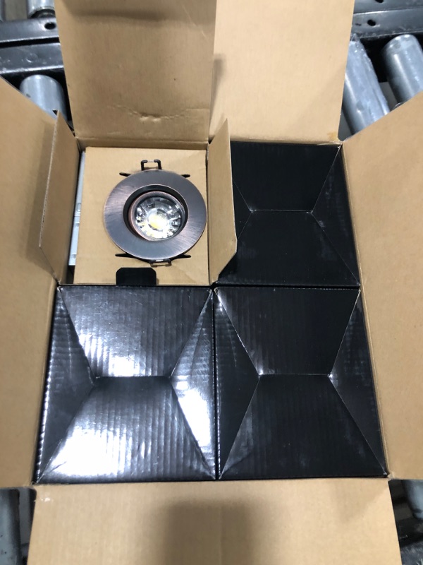 Photo 2 of ZYC 3inch Gimbal recessed Light - 3 Inch 4 Pack Bronze Round Gimbal Light, LED Downlight Gimbal - 900 Lumens, 8 Watts, Dimmable, 5CCT, Recessed Ceiling Light Fixture, ETL Listed, 4 Pack-3IN-BR.