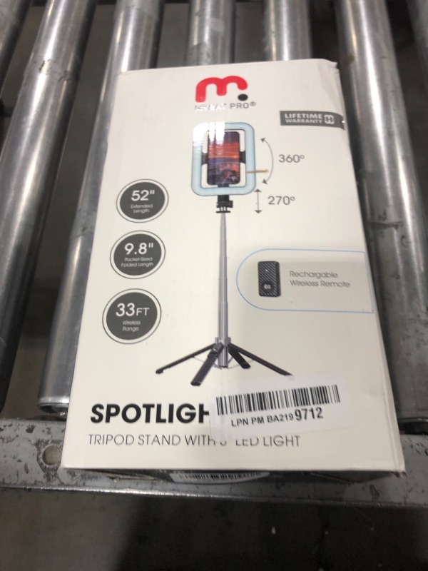 Photo 2 of M MYBAT PRO 8" LED Selfie Light with Stand,LED Selfie Rectangular Light for Makeup/Live Stream,54" Dimmable LED Light with Tripod,Phone Holder&Wireless Remote for Photography/YouTube/Video Recording