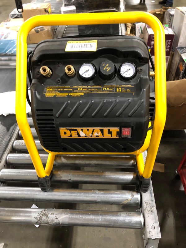 Photo 2 of DEWALT
2.5 Gal. Portable Electric Heavy Duty 200 PSI Quiet Air Compressor