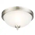 Photo 1 of Hampton Bay
Eastpoint 13 in. 2-Light Brushed Nickel Flush Mount with Frosted Glass Shade