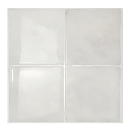 Photo 1 of SMART TILES Peel and Stick Backsplash - 5 Sheets of 9" X 9" - 3D Adhesive Peel and Stick Tile Backsplash for Kitchen, Bathroom, Wall Tile
