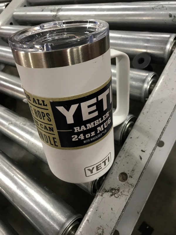 Photo 2 of YETI Rambler 24 oz Mug, Vacuum Insulated, Stainless Steel with MagSlider Lid, White