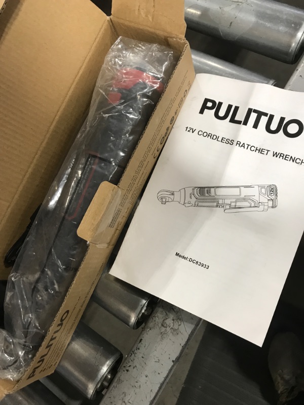 Photo 2 of PULITUO Cordless Electric Ratchet Wrench 3/8"?12V Power Ratchet Wrench Tool, 40 Ft.Lbs, 300RPM, Power Ratchet Driver, Include Lithium-Ion Battery and Charger