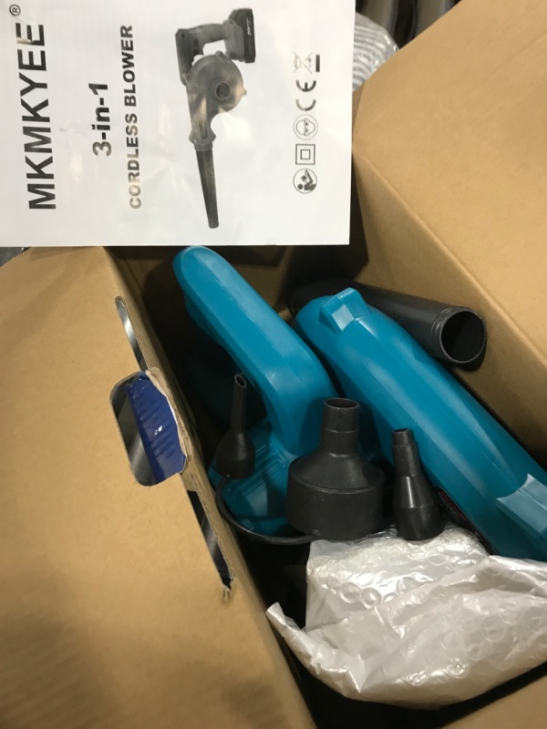 Photo 2 of Cordless Blower,3- in-1 Portable Mini Air Blower 21v Lithium Battery,Small Dust Cleaner for Inflatable,Fans,Lily Windows,Keyboards,Cars by MKMKYEE