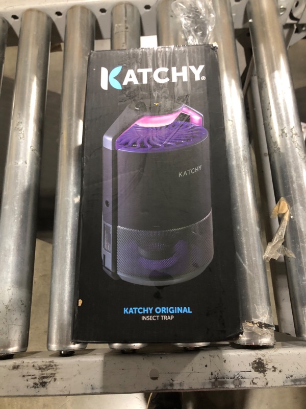 Photo 3 of Katchy Indoor Insect Trap - Catcher & Killer for Mosquitos, Gnats, Moths, Fruit Flies - Non-Zapper Traps for Inside Your Home - Catch Insects Indoors with Suction, Bug Light & Sticky Glue (Black)