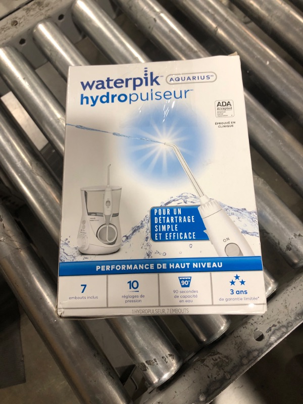 Photo 3 of Waterpik Aquarius Water Flosser Professional For Teeth, Gums, Braces, Dental Care, Electric Power With 10 Settings, 7 Tips For Multiple Users And Needs, ADA Accepted, White WP-660, Packaging May Vary White Aquarius