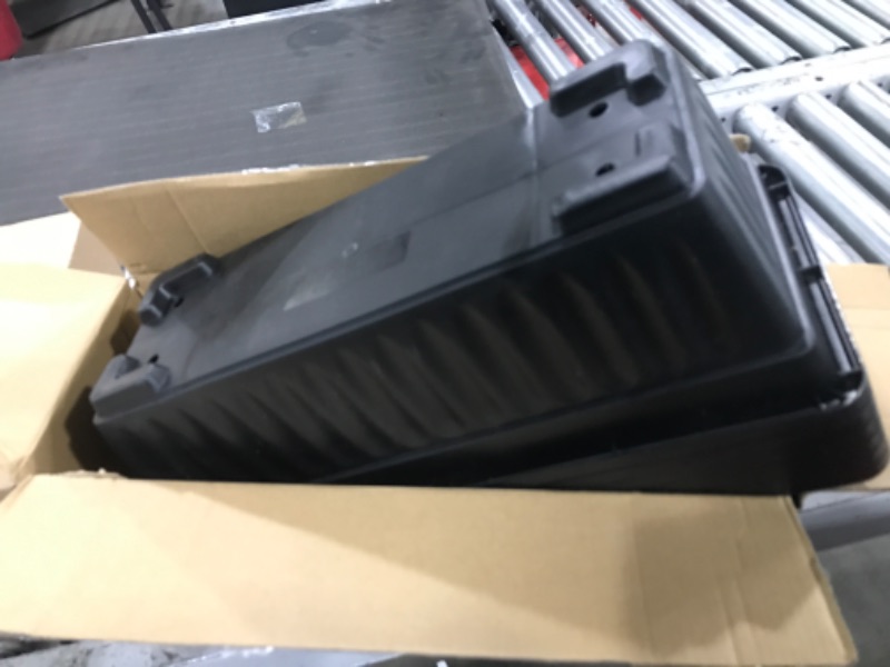 Photo 1 of PINGEUI 6 Pack 17 Inch Flower Window Box, Plastic Rectangular Flower Window Box Planter with 6 Trays and 30 Plant Labels for Balcony, Windowsill, Patio, Garden, Black