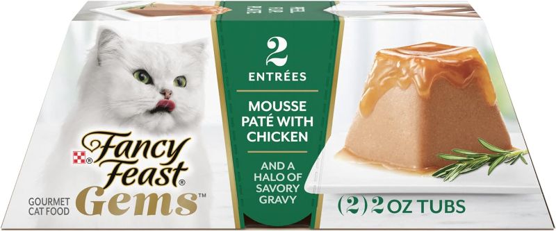 Photo 1 of 
Fancy Feast Gems Cat Food Mousse With Chicken and a Halo of Savory Gravy Cat Food - (Pack of 8) 4 oz. Boxes